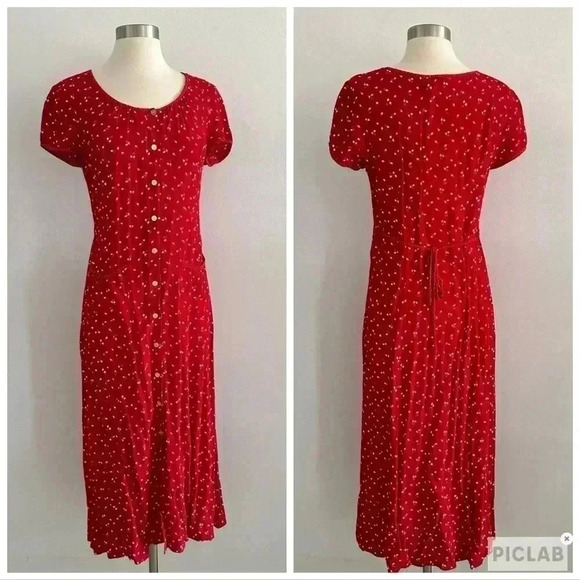 Vintage Ann Taylor Maxi Floral Dress Sz 4 - Picture 1 of 9